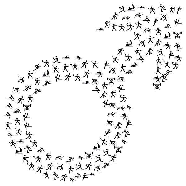 SVG Male symbol sports