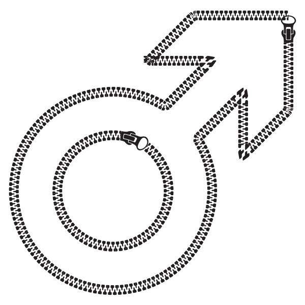 SVG Male symbol zipper