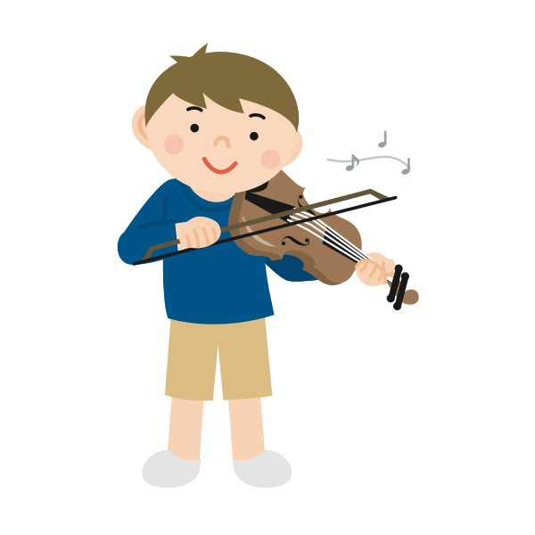 SVG Male violinist playing