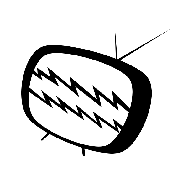 SVG Malfunctioning cartoon TV set vector image