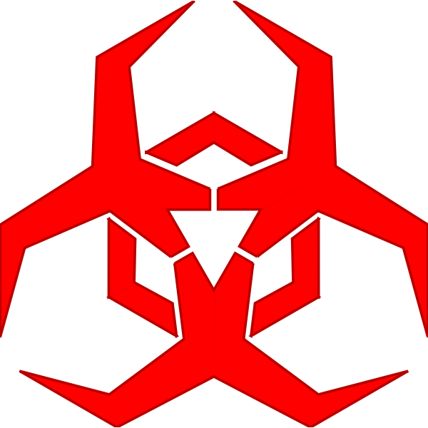 SVG Malware Hazard Symbol - Red