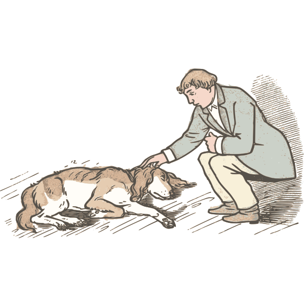 SVG Man and a Dog
