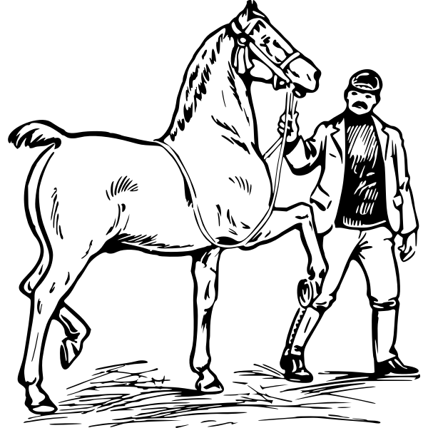 SVG Man and horse