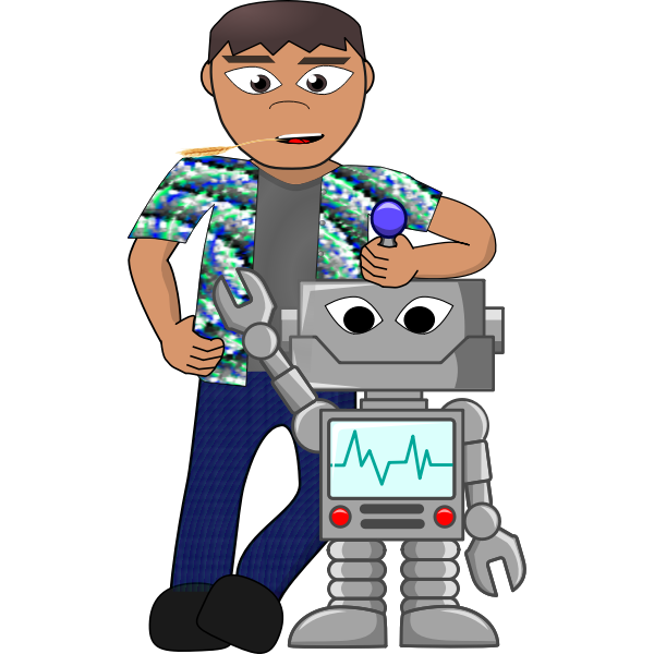 SVG Man and robot