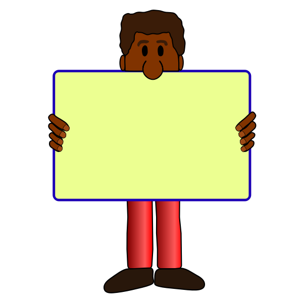 SVG Man and Sign