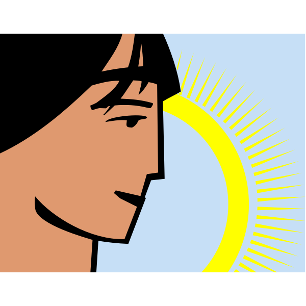 SVG Man and sun