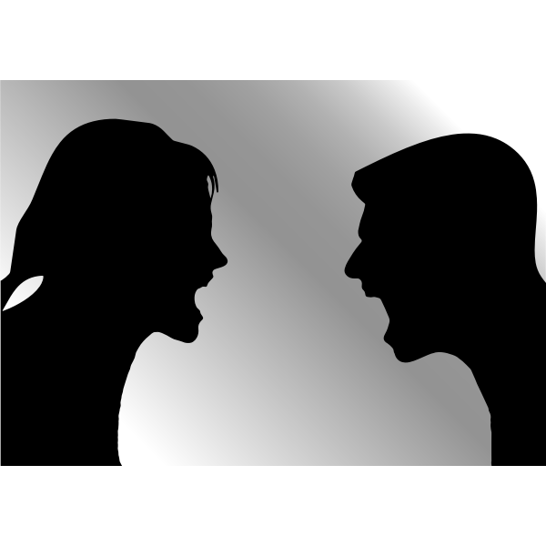 SVG Man and woman arguing