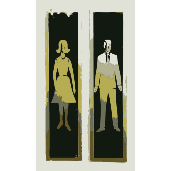 SVG Man and woman bathroom sign