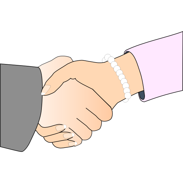 SVG Man and woman handshake vector illustration