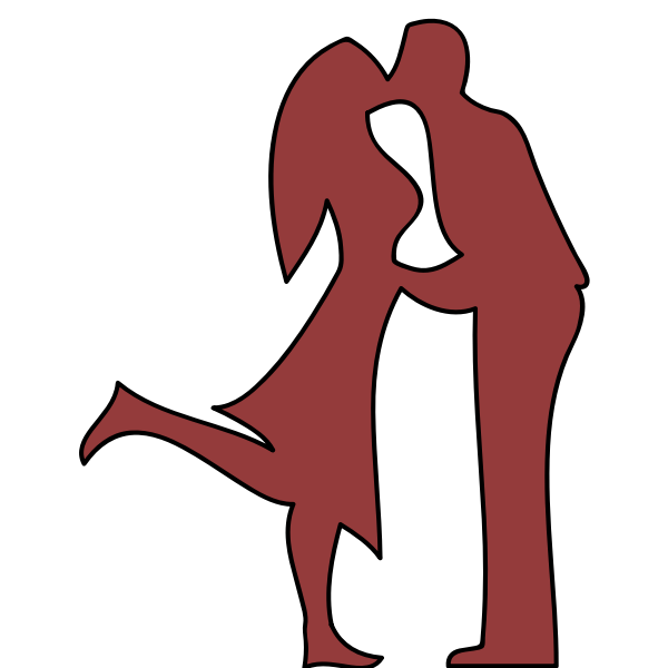 SVG Man and woman kissing illustration