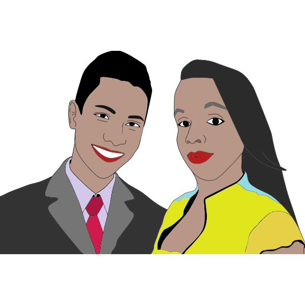 SVG Man and woman039s portrait