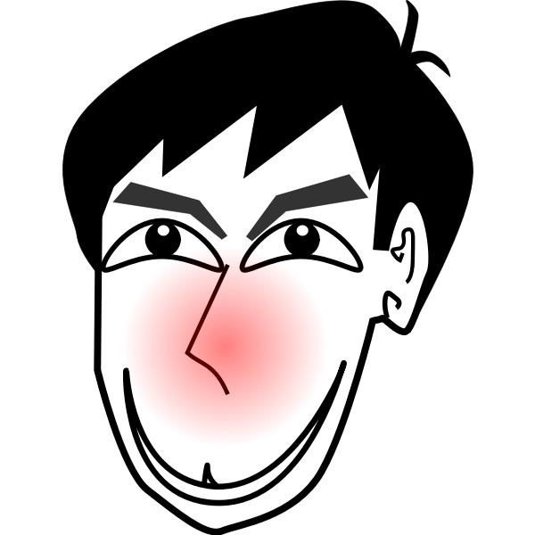 SVG Man blushing