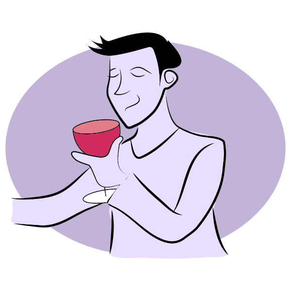 SVG Man drinking wine