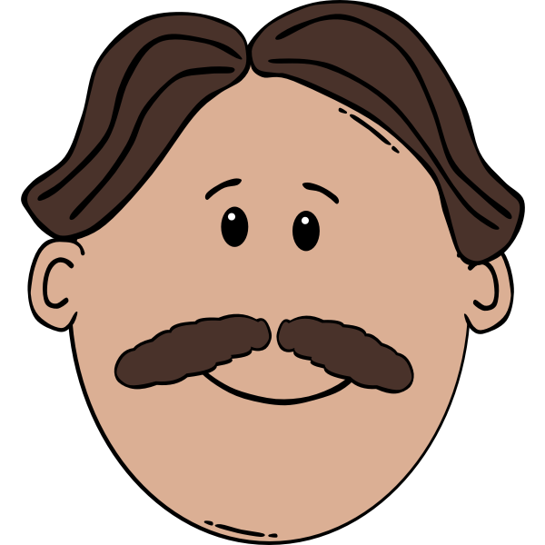 SVG Man Face Cartoon