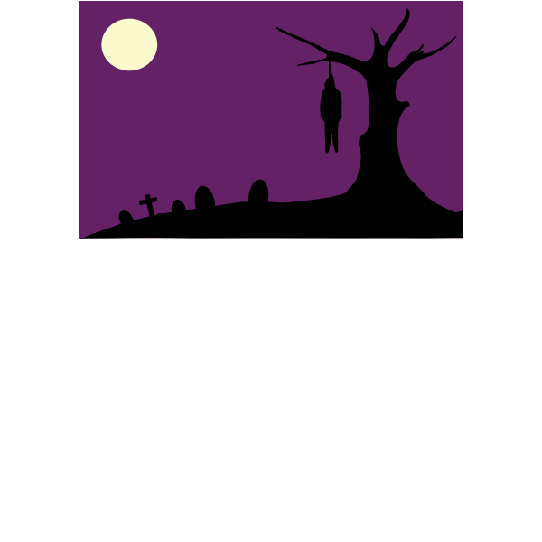 SVG Man hanging from a tree vector illustration