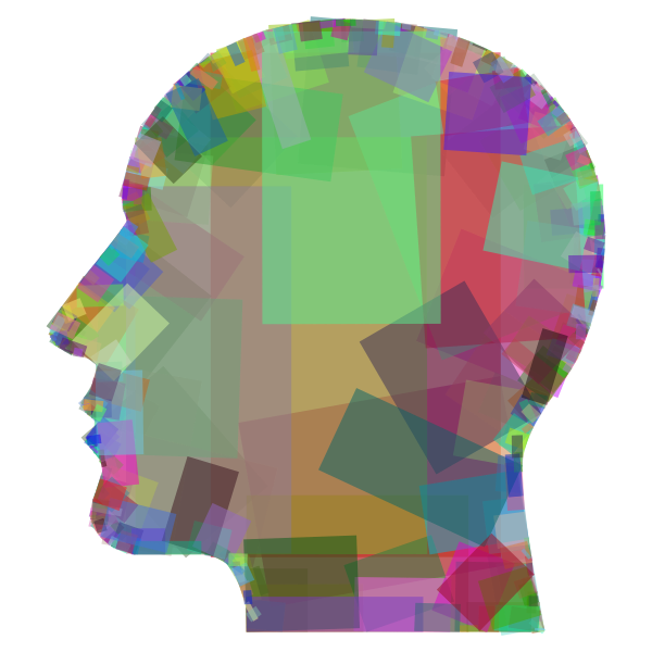 SVG Man Head Silhouette Geometric