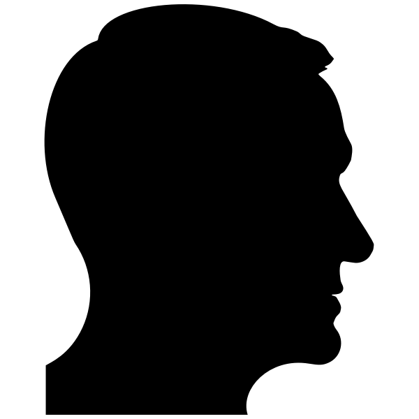 SVG Man Head Silhouette Profile