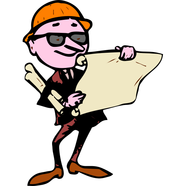 SVG Man holding papers vector graphics