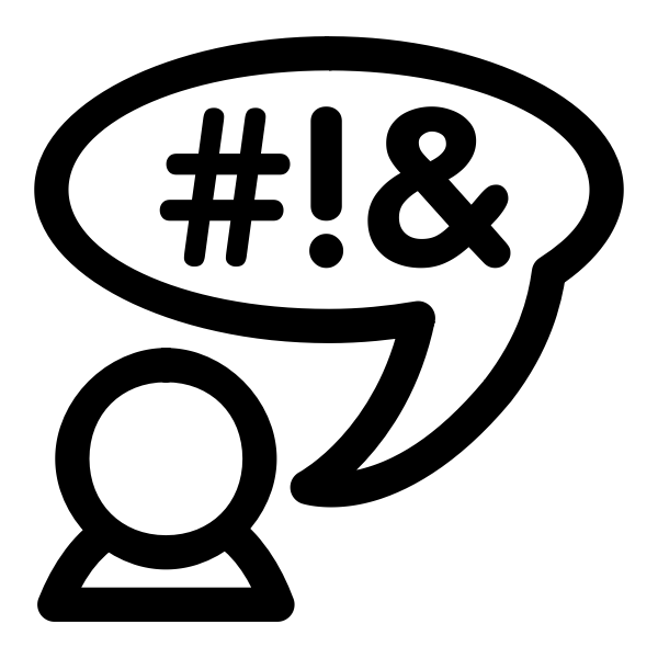 SVG Man icon and speak bubble