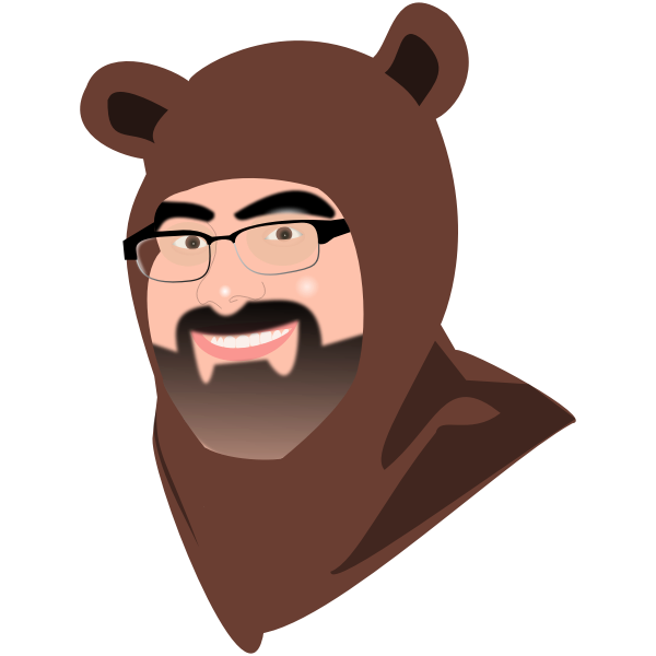 SVG Man in bear costume vector illustration