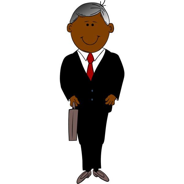 SVG Man in black suit vector clip art