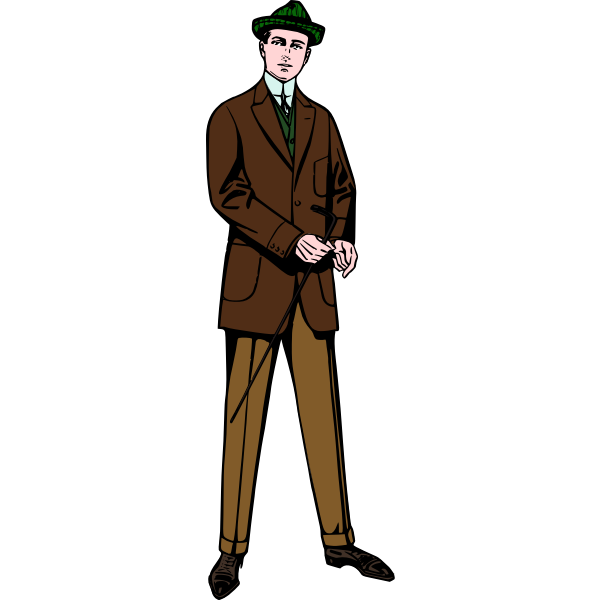 SVG Man in brown suit