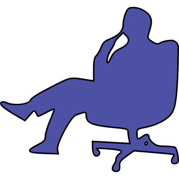 SVG man in chair thinking