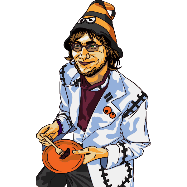 SVG Man in Halloween party costume vector image