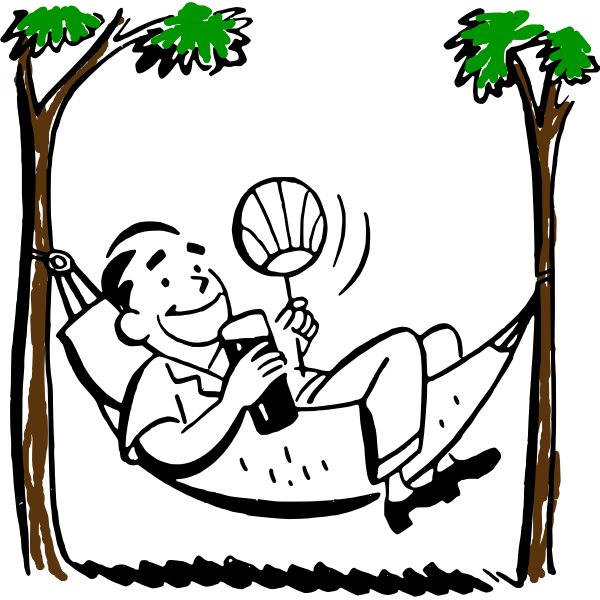 SVG Man in hammock