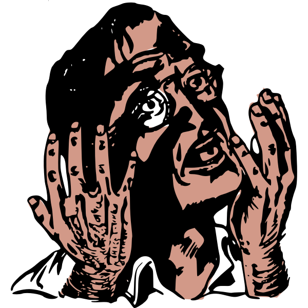 SVG Man in horror