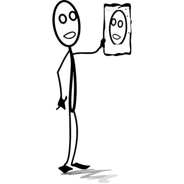 SVG Man in mirror