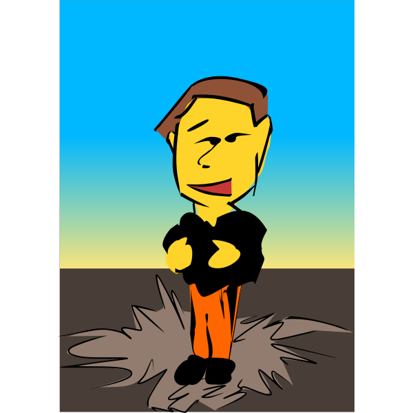 SVG Man in mud