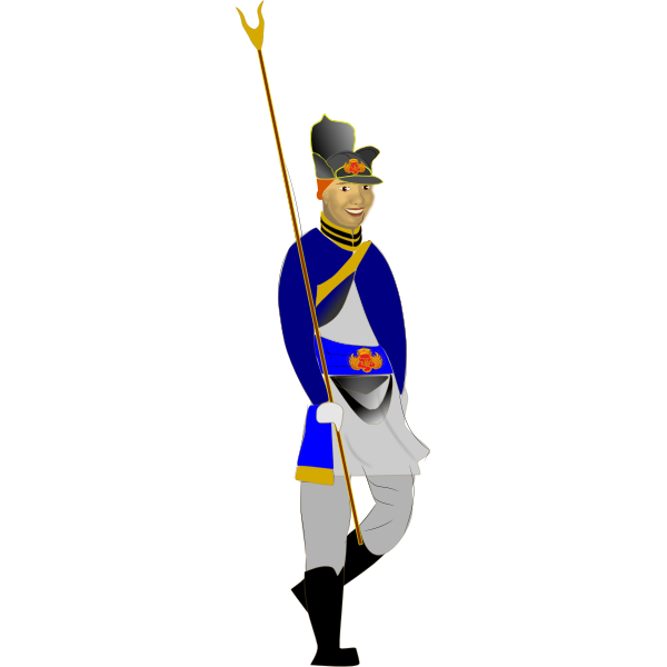 SVG Man in Napoleonic costume vector graphics