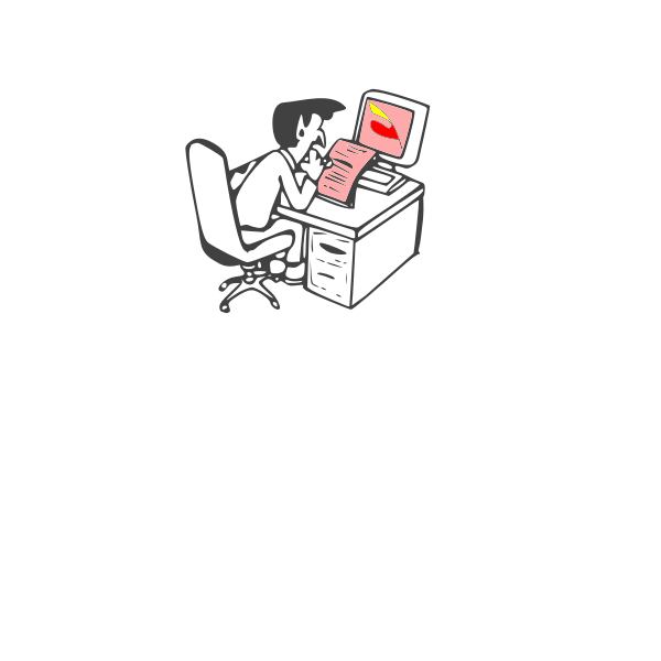 SVG Man in office