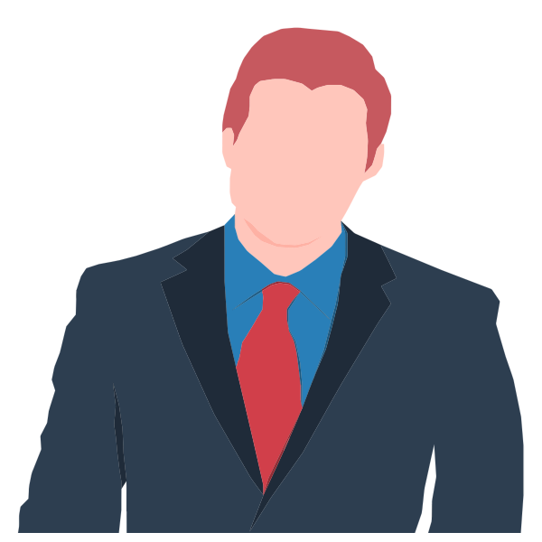 SVG Man in suit without face