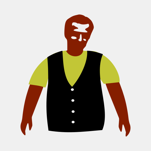 SVG Man in vest