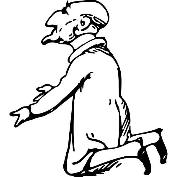 SVG Man kneeling