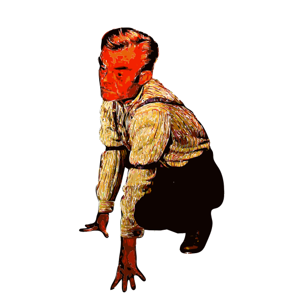 SVG Man kneeling vector image