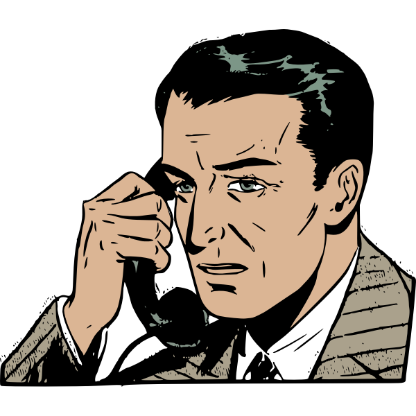 SVG Man on phone