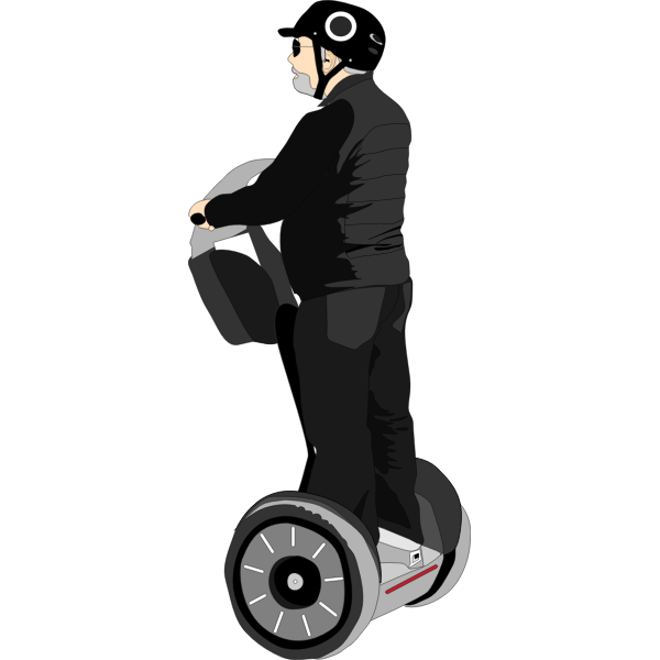 SVG Man on Segway vector