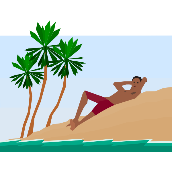 SVG Man on vacation