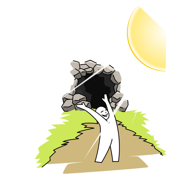 SVG Man out of cave