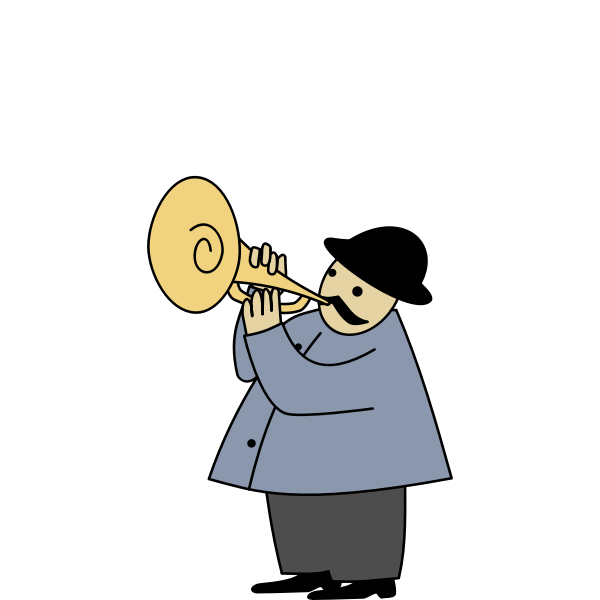 SVG Man playing cornet vector illustration