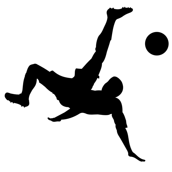 SVG Man playing football silhouette vector image