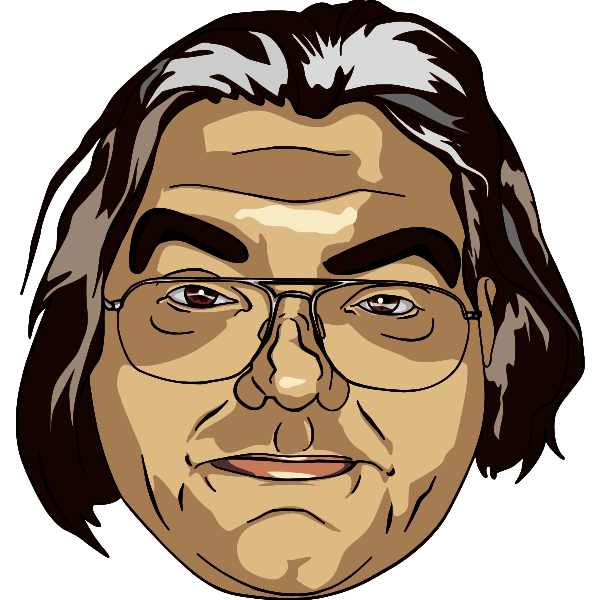 SVG Man portrait digital vector drawing