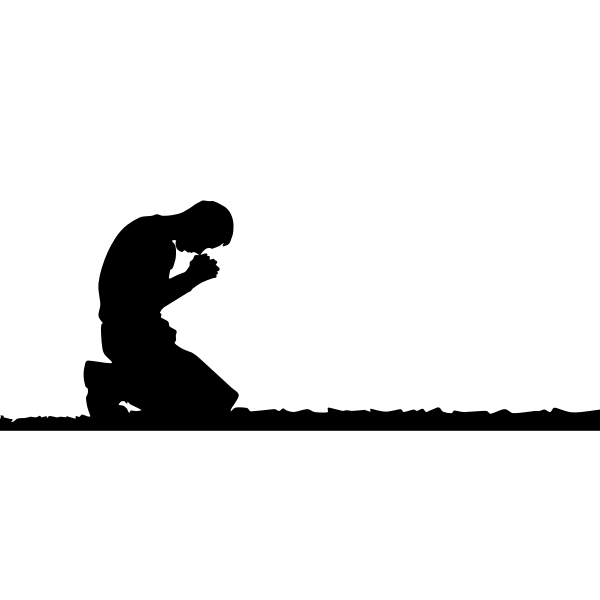 SVG Man praying