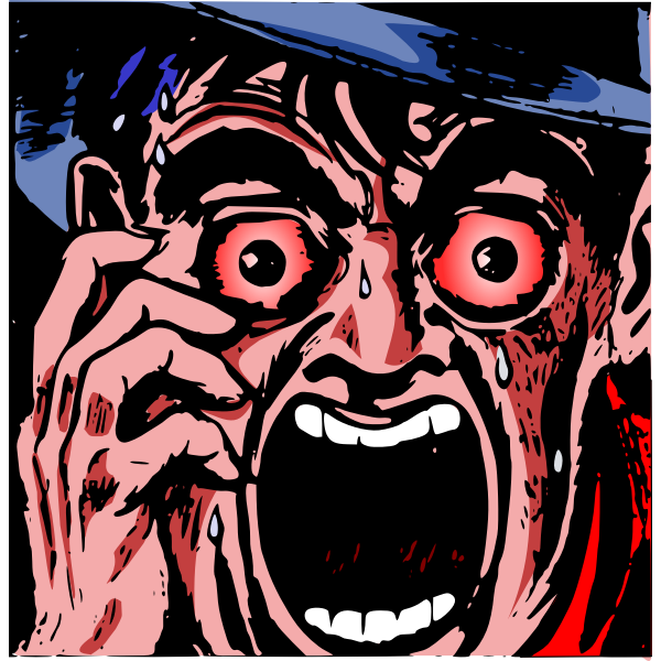 SVG Man screaming in horror