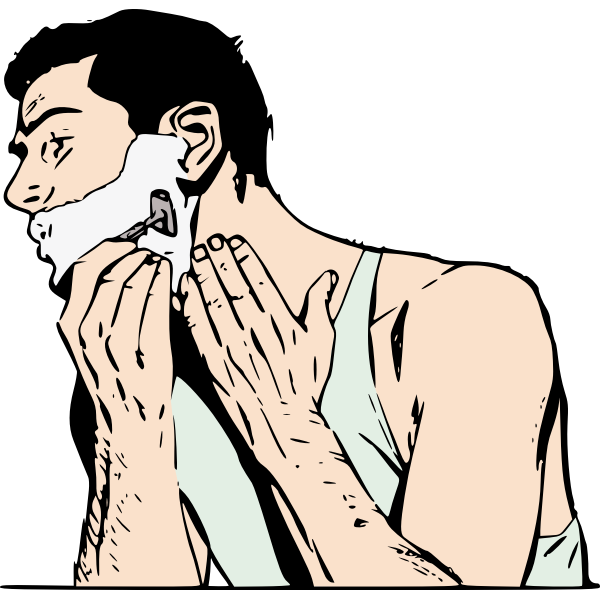 SVG Man shaving