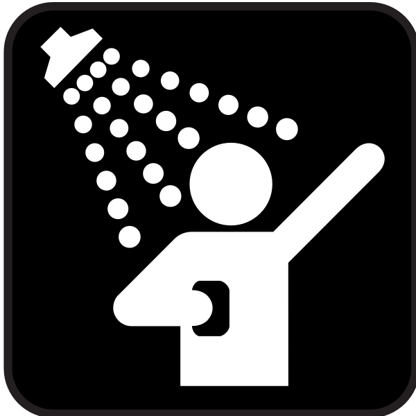 SVG Man showering