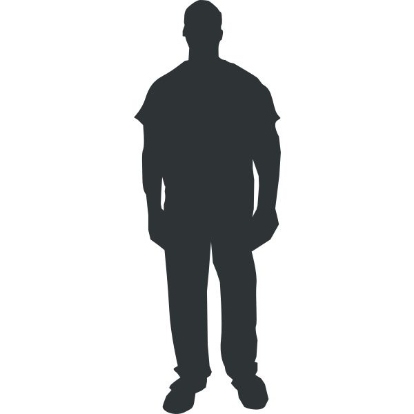 SVG Man silhouette vector clip art